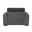Pemberly Row Contemporary Textured Chair in Dark Gray Finish