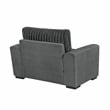 Pemberly Row Contemporary Textured Chair in Dark Gray Finish