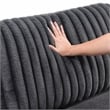 Pemberly Row Contemporary Textured Chair in Dark Gray Finish