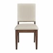 Pemberly Row Mid-Century Textured Dining Side Chair in Cream (Set of 2)
