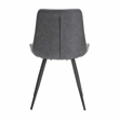 Pemberly Row Faux Leather Dining Side Chair in Gray (Set of 2)