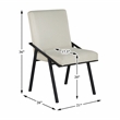 Pemberly Row Contemporary Textured Dining Side Chair in Cream (Set of 2)