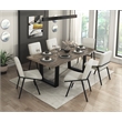 Pemberly Row Contemporary Textured Dining Side Chair in Cream (Set of 2)