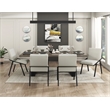 Pemberly Row Contemporary Textured Dining Side Chair in Cream (Set of 2)