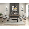 Pemberly Row Contemporary Textured Dining Side Chair in Cream (Set of 2)