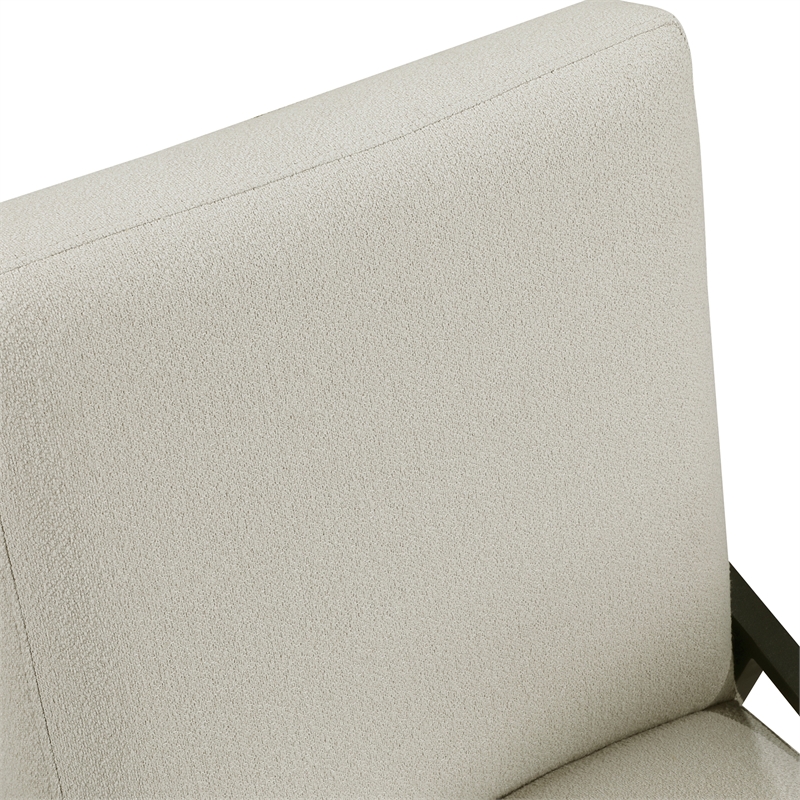Pemberly Row Contemporary Textured Dining Side Chair in Cream (Set of 2)