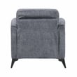 Pemberly Row Contemporary Microfiber Chair in Dark Gray Finish