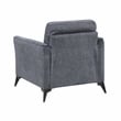 Pemberly Row Contemporary Microfiber Chair in Dark Gray Finish
