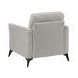 Pemberly Row Contemporary Microfiber Fabric Chair in Tan Finish