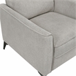 Pemberly Row Contemporary Microfiber Fabric Chair in Tan Finish