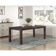 Pemberly Row Contemporary Solid Acacia Wood Dining Table in Dark Brown