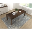 Pemberly Row Contemporary Solid Acacia Wood Dining Table in Dark Brown