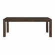 Pemberly Row Contemporary Solid Acacia Wood Dining Table in Dark Brown