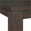 Pemberly Row Contemporary Solid Acacia Wood Dining Table in Dark Brown