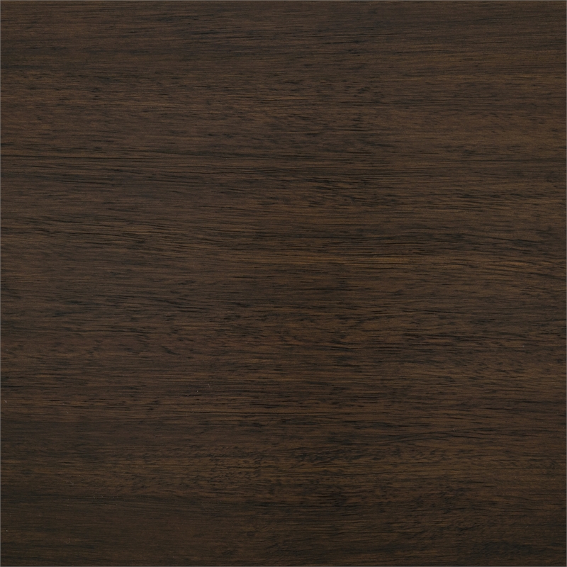 Pemberly Row Contemporary Solid Acacia Wood Dining Table in Dark Brown