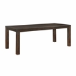 Pemberly Row Contemporary Solid Acacia Wood Dining Table in Dark Brown