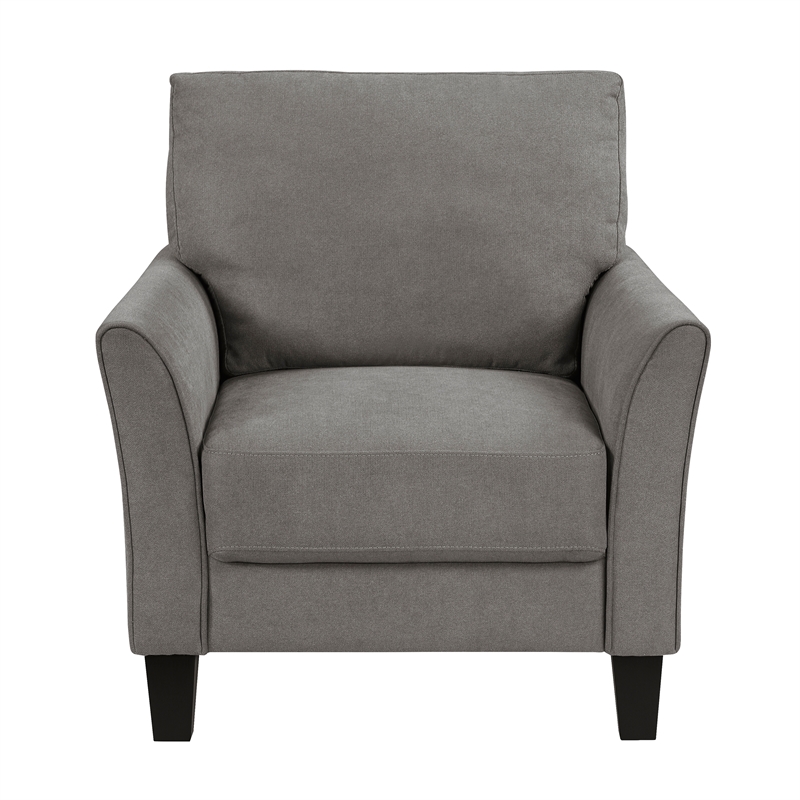 Pemberly Row Contemporary Textured Chair in Chocolate Finish
