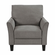 Pemberly Row Contemporary Textured Chair in Chocolate Finish
