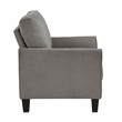 Pemberly Row Contemporary Textured Chair in Chocolate Finish