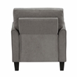 Pemberly Row Contemporary Textured Chair in Chocolate Finish