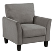 Pemberly Row Contemporary Textured Chair in Chocolate Finish