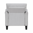 Pemberly Row Contemporary Textured Fabric Chair in Gray Finish