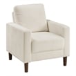 Pemberly Row Contemporary Corduroy Fabric Chair in Beige Finish