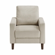 Pemberly Row Contemporary Corduroy Fabric Chair in Taupe Finish