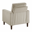 Pemberly Row Contemporary Corduroy Fabric Chair in Taupe Finish