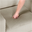 Pemberly Row Contemporary Corduroy Fabric Chair in Taupe Finish