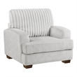 Pemberly Row Contemporary Microfiber Chair in Light Gray Finish