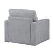 Pemberly Row Contemporary Boucle Swivel Chair in Gray Finish