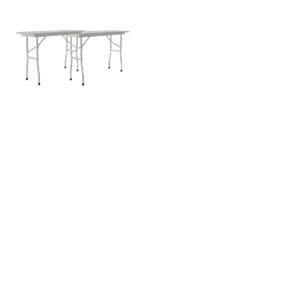 Set Of 2 18&quotW x 48&quotD Melamine Top Folding Table in Gray Granite