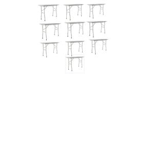 Set Of 10 18&quotW x 48&quotD Melamine Top Folding Table in Gray Granite