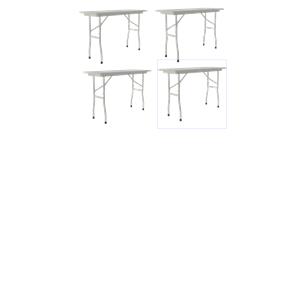 Set Of 4 18&quotW x 48&quotD Melamine Top Folding Table in Gray Granite