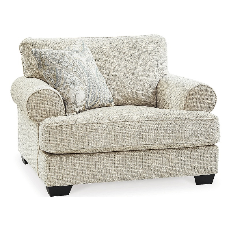 Pemberly Row Set of 3 Polyester Sofa & Loveseat & Armchair in Beige