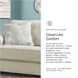 Pemberly Row Set of 3 Polyester Sofa & Loveseat & Armchair in Beige