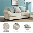 Pemberly Row Set of 3 Polyester Sofa & Loveseat & Armchair in Beige