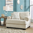Pemberly Row Set of 3 Polyester Sofa & Loveseat & Armchair in Beige