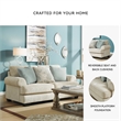 Pemberly Row Set of 3 Polyester Sofa & Loveseat & Armchair in Beige