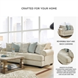 Pemberly Row Set of 3 Polyester Sofa & Loveseat & Armchair in Beige