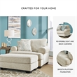 Pemberly Row Set of 3 Polyester Sofa & Loveseat & Armchair in Beige
