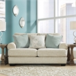 Pemberly Row Set of 3 Polyester Sofa & Loveseat & Armchair in Beige