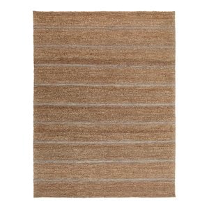 Pemberly Row 60x96&quot Transitional Jute Cotton and Wool Area Rug in Gray