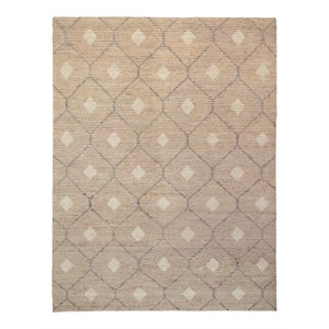 Pemberly Row 96x120&quot Transitional Wool Jute and Cotton Rug in Natural