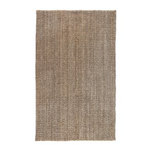 Pemberly Row 60x96&quot Jute Chunky Loop Rug in Soft Sand/Rich Gray