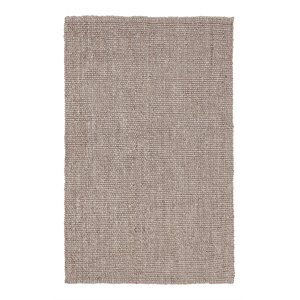 Pemberly Row 24 x 36&quot Jute Fabric & Seagrass Area Rug in Oatmeal Beige