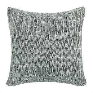 Pemberly Row 22&quot Belgian Flax Linen Knitted Throw Pillow in Gray
