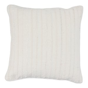 Pemberly Row Transitional 22&quot Linen Throw Pillow in White Finish