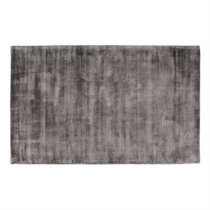 Pemberly Row Transitional 24 x 36&quot Viscose Fabric Area Rug in Charcoal